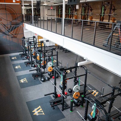 first and second levels of Meyer Annex with weight racks