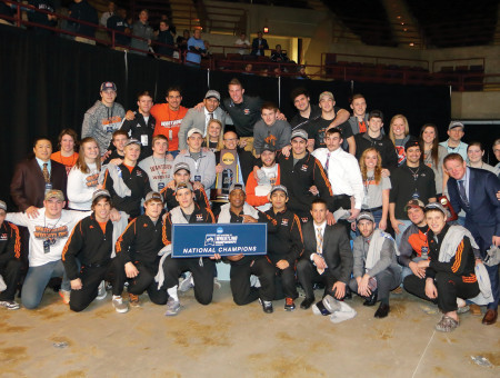 One for the record books: Wrestling team earns 13th national championship