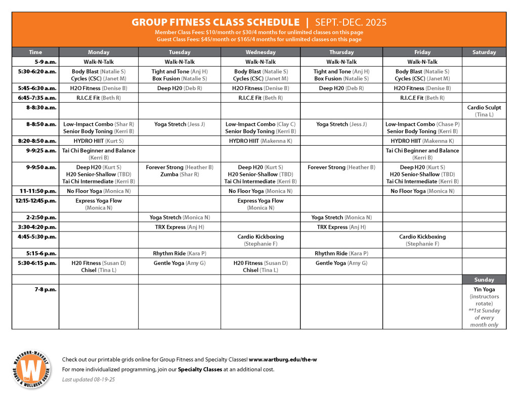 Group Fitness Fall Grid Fall 2025