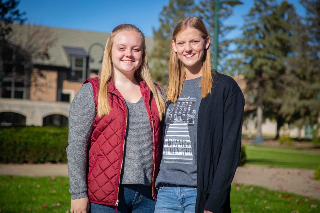 Jennifer Wiley (l) and Hannah James