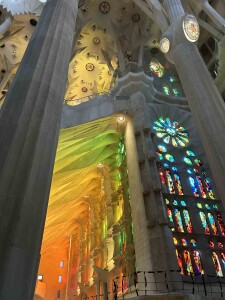 stained glass windows in la Sagrada Familia by Brooke Best