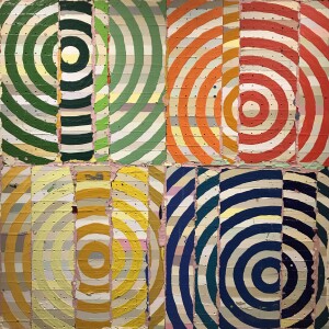 Untitled by Art Vargas is four blocks of colorful circles