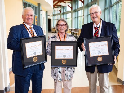 2021 Alumni Citation recipients Doug Mason, Edith Waldstein and Albert “Sparky” Duroe