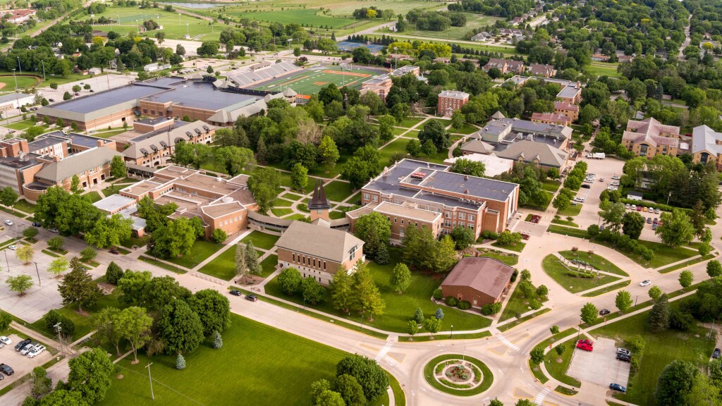 Drone shot full campus