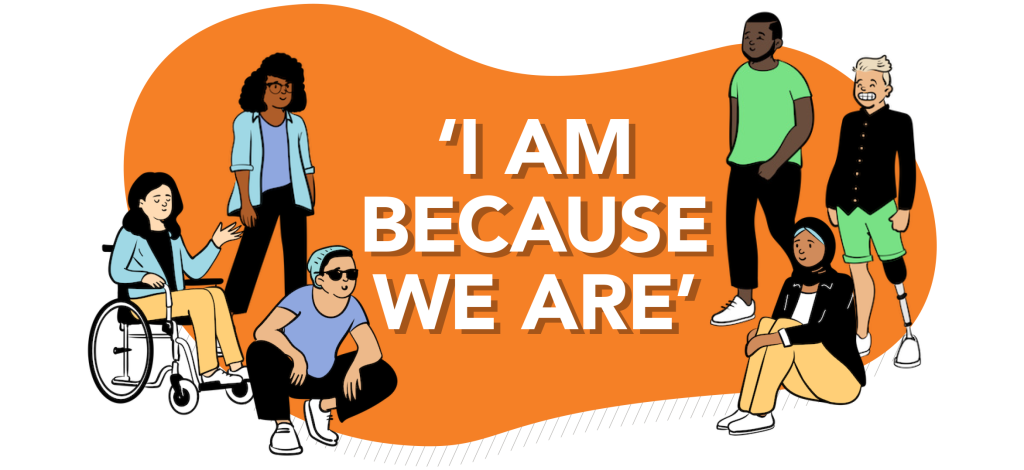 I am because we are header graphic