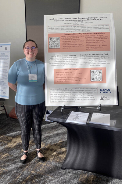 Hanna Peterson presents her research on gender and sexuality within two modern operas at the National Opera Association’s 2023 conference in Houston, Texas.