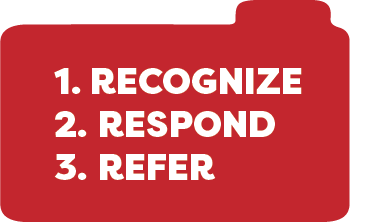 1. Recognize 2. Respond 3. Refer